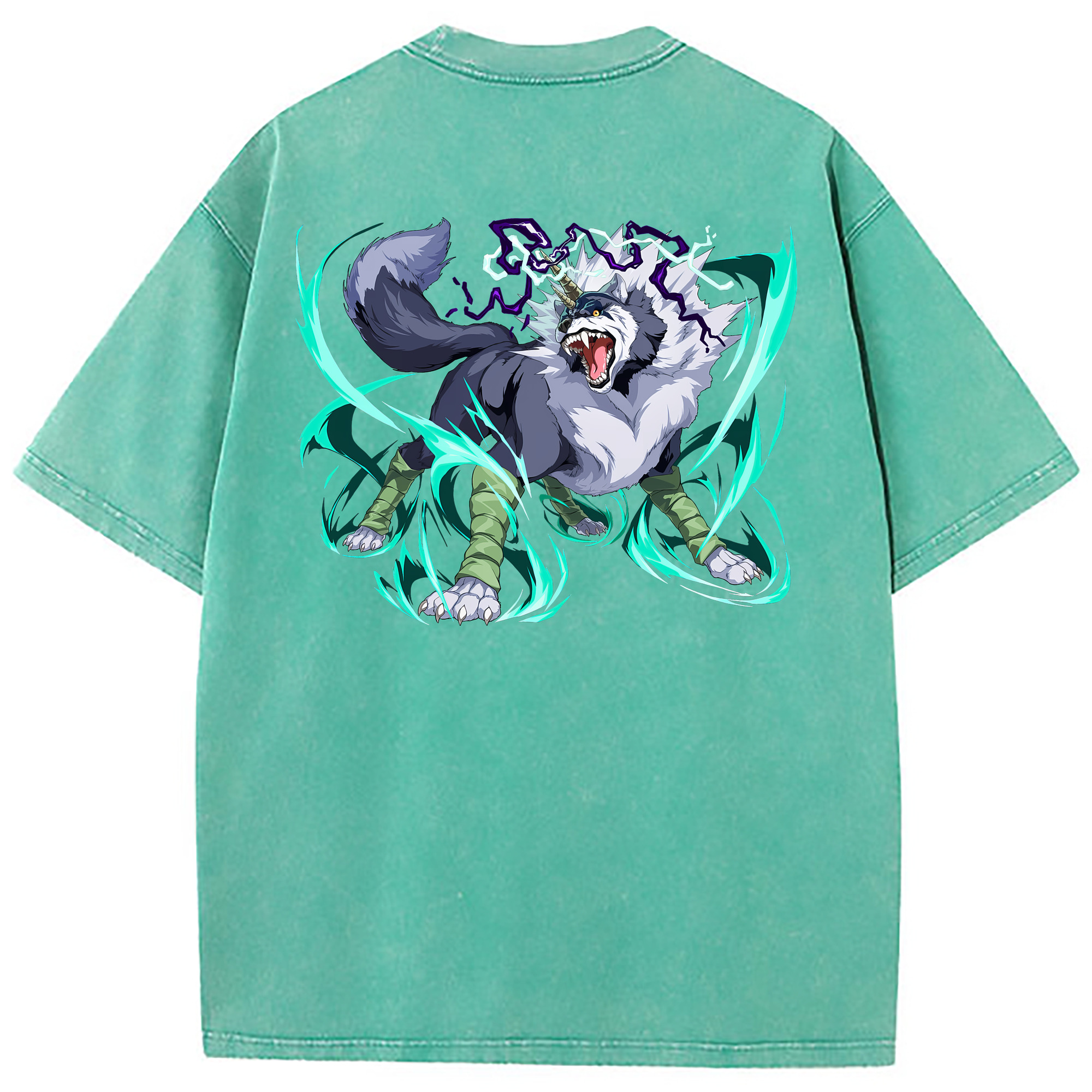 （画像用） 転スラ Regarding Reincarnated to Slime 綿100% ヴィンテージ風 半袖Tシャツ（背面プリント）